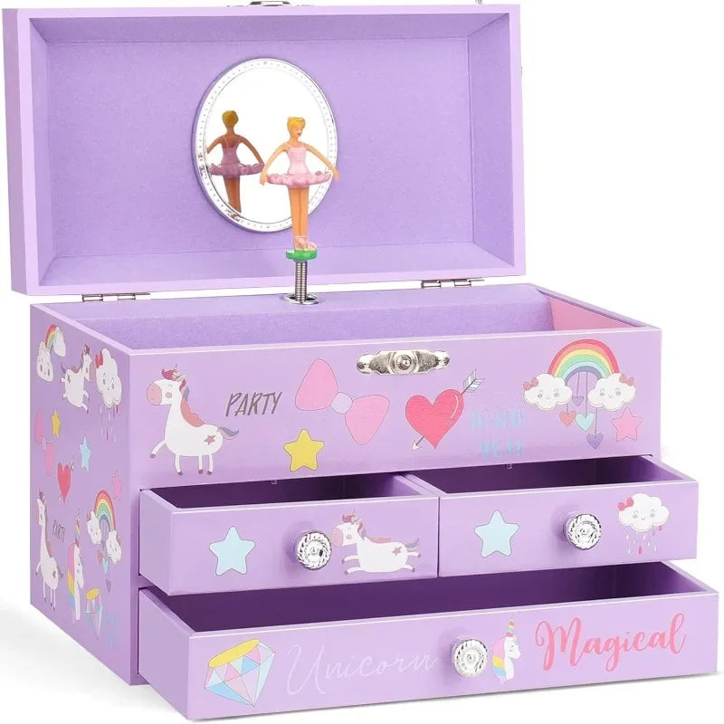 Boite a Bijoux Danseuse Musicale avec Miroir