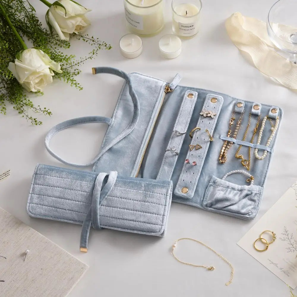 Pochette à Bijoux Voyage Bleu