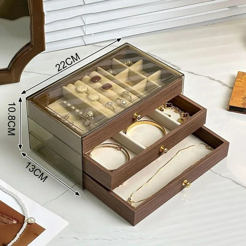 Boite a Bijoux 3 Tiroir en Bois