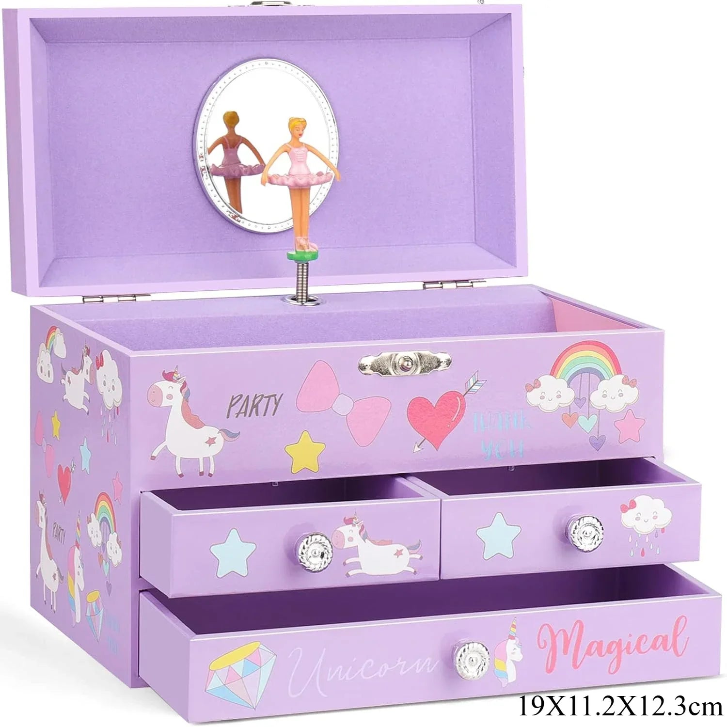 Boite a Bijoux Danseuse Musicale avec Miroir