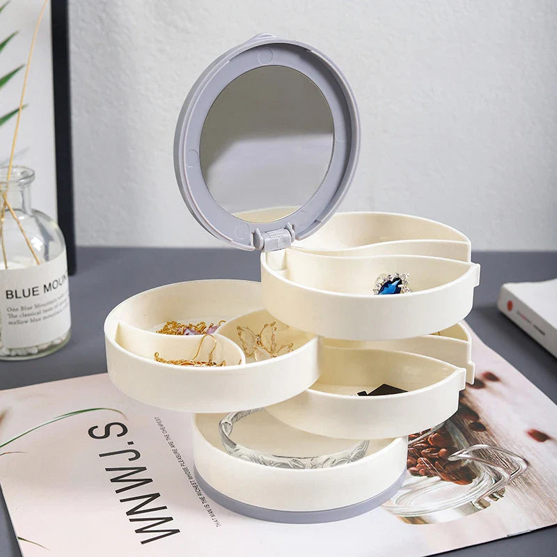 Boite à Bijoux Ronde avec Compartiments