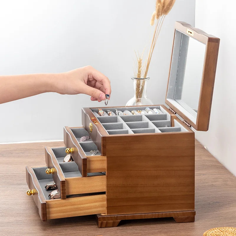 Boite a Bijoux 3 Tiroir en Bois