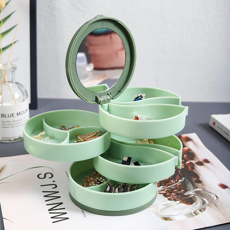 Boite à Bijoux Ronde avec Compartiments