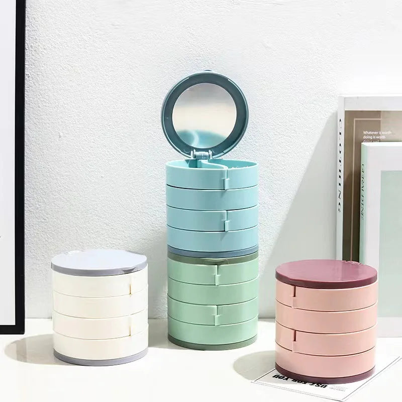 Boite à Bijoux Ronde avec Compartiments