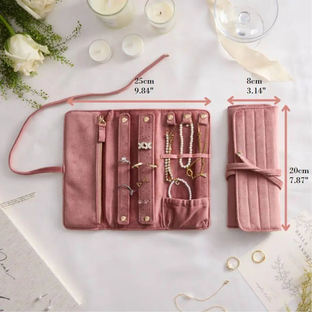 Pochette à Bijoux voyage Rose