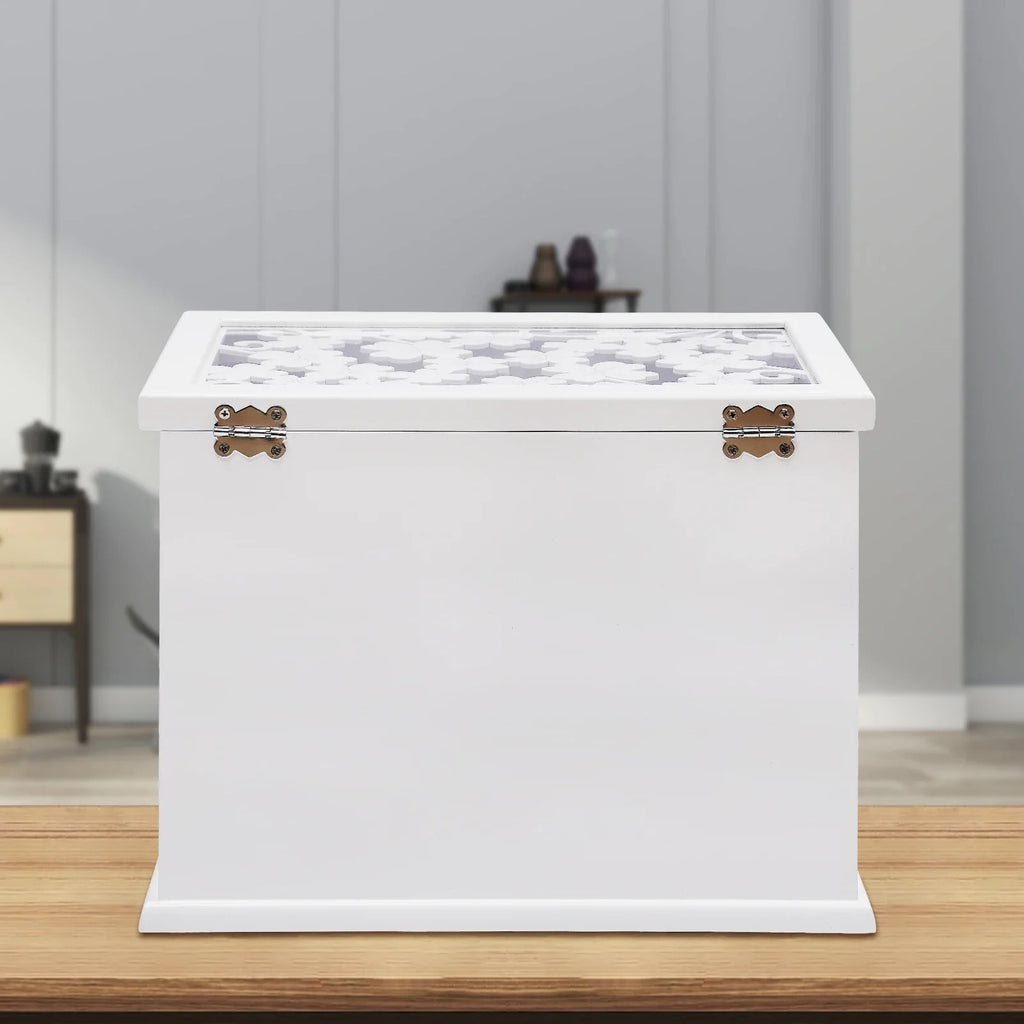 Boite a Bijoux Bois Blanc 5 Tiroirs