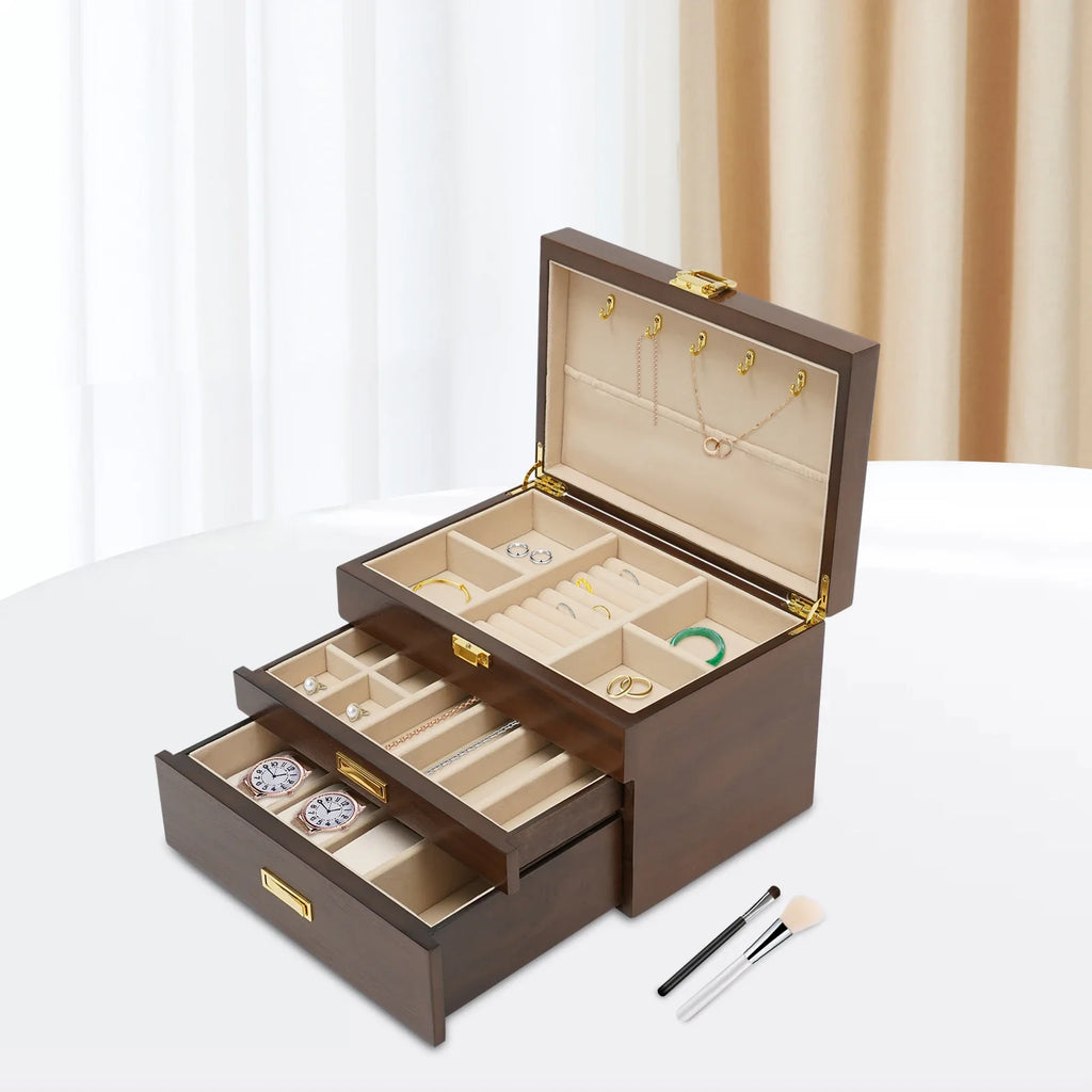 Boîte à Bijoux en Bois Moderne